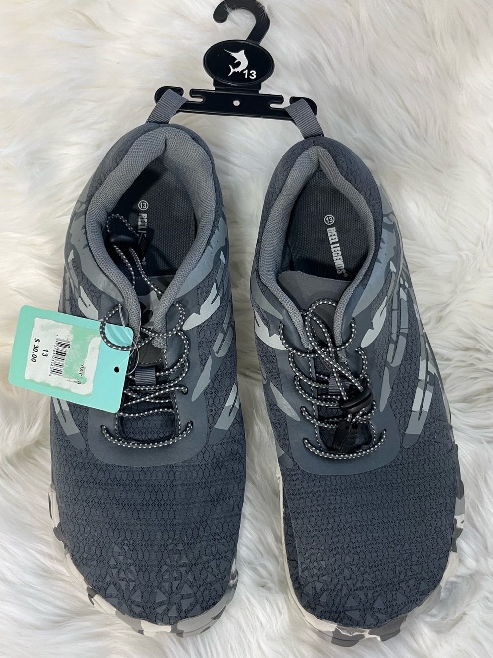 Reel Legends Men’s Water‎ Shoes Gray Camo Size 13 – New with Tags - Picture 5 of 5